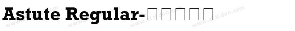 Astute Regular字体转换
